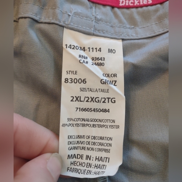 NWT Dickies nurse medical plus size 2xl unisex scrub uniform pants draw string - Picture 4 of 7